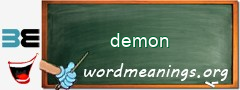 WordMeaning blackboard for demon